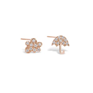 umbrella earrings, small umbrella, gold stud earrings, Natural earrings, gemstone earrings, dainty earrings, simple earrings, gift for girlfriend, earring gift, holiday gift, cute teacher gift, trendy earrings, back to school.