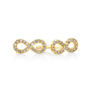 Everyday Earrings, Everyday Studs, Gift for Her, Diamond, Diamond Earrings, Diamond Studs, Gifts for Mom, Gifts for Her, Christmas Gifts, Infinity Earrings, 14k Gold Infinity, 14k Stud Earrings, Gold Stud Earrings