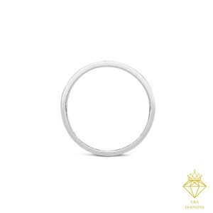 Wedding Band / Diamond Ring / Minimalist Ring / Engagement Ring / Flat Ring / 14K Gold Ring / Multistone Ring / Gifts for Her image 3