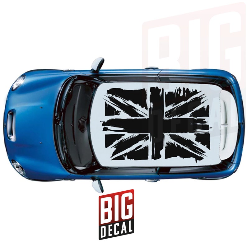Mini Cooper UK Flag Roof Decal Graphics Vinyl Compatible With Mini Cooper Etsy