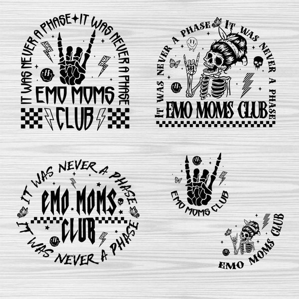 Emo Moms Club Svg Png, Motherhood Png, Emo Moms Skeleton Png, Mama Png, Elder Emo, Mothers Day Gift, Emo Mama Png, Mama Funny Rocking