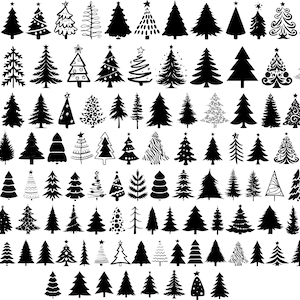 110 CHRISTMAS TREE SVG Bundle, Christmas Tree Outline, Christmas Ornaments Svg, Tree Christmas Svg, Christmas ClipArt, Pine Tree ClipArt