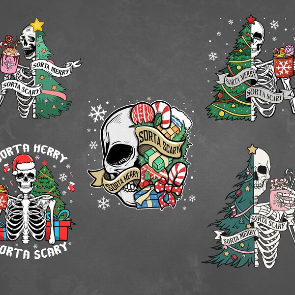 Sorta Scary Sorta Merry Christmas SVG PNG, Christmas SVG, Instant Download, Christmas Scary Svg, Png