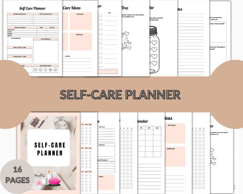 Self Care Checklist Self-care Planner Selfcare Journal - Etsy