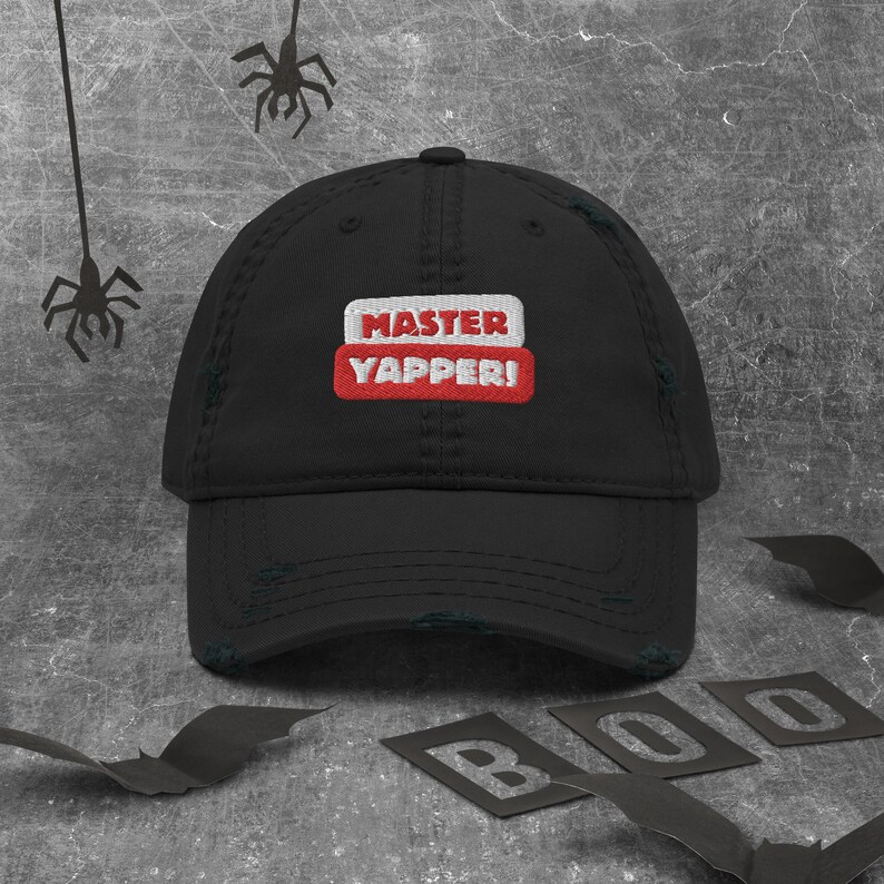 Master Yapper Embroidered Baseball Hat Typography Cap, Sarcastic Cap, Meme Cap, Funny Hat