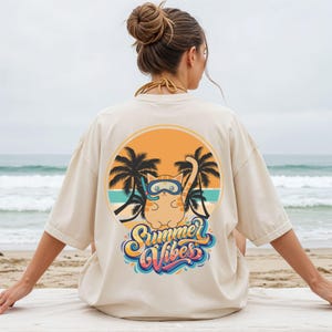 Funny Summer Cat Shirt for Women Aesthetic Beach Tee Ideal Vacation Gift for Cat Lovers Comfortable Unisex Softstyle Comfort Colors Options