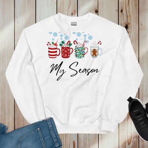 Kerstkoffie (gratis verzending), kerstsweater, cadeau koffieliefhebber, vakantietrui dames, cadeaumedewerker, winterkerstfilms