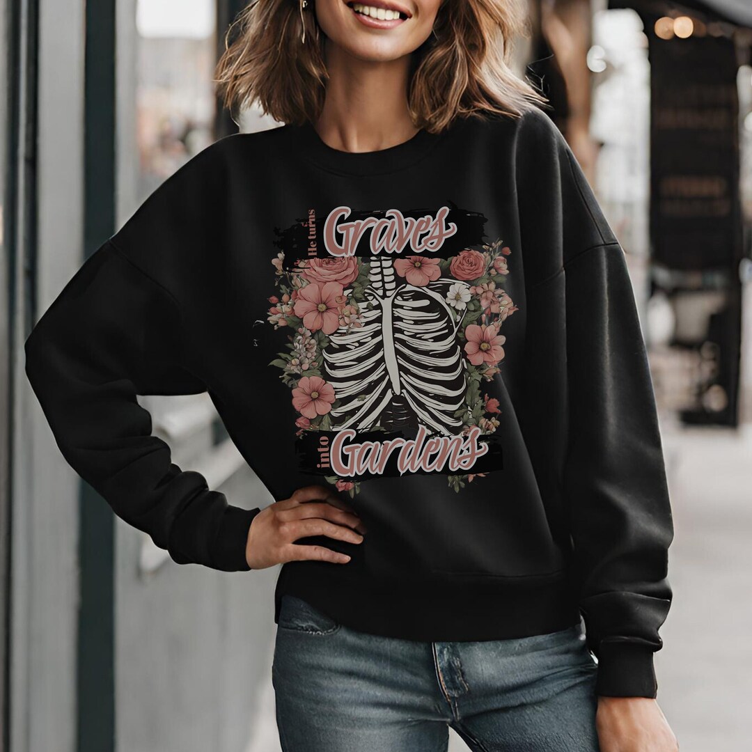 Faith Graves Into Gardens Sweatshirt Christian Sweater for Etsy