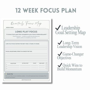 ADHD Brain Management System Digital Planning Tools Executive Productivity Framework Leadership Goal Setting Template Professional Focus Worksheet Men Quarterly Planning Guide Business Performance Tracker 12 Week System Template Strategic
