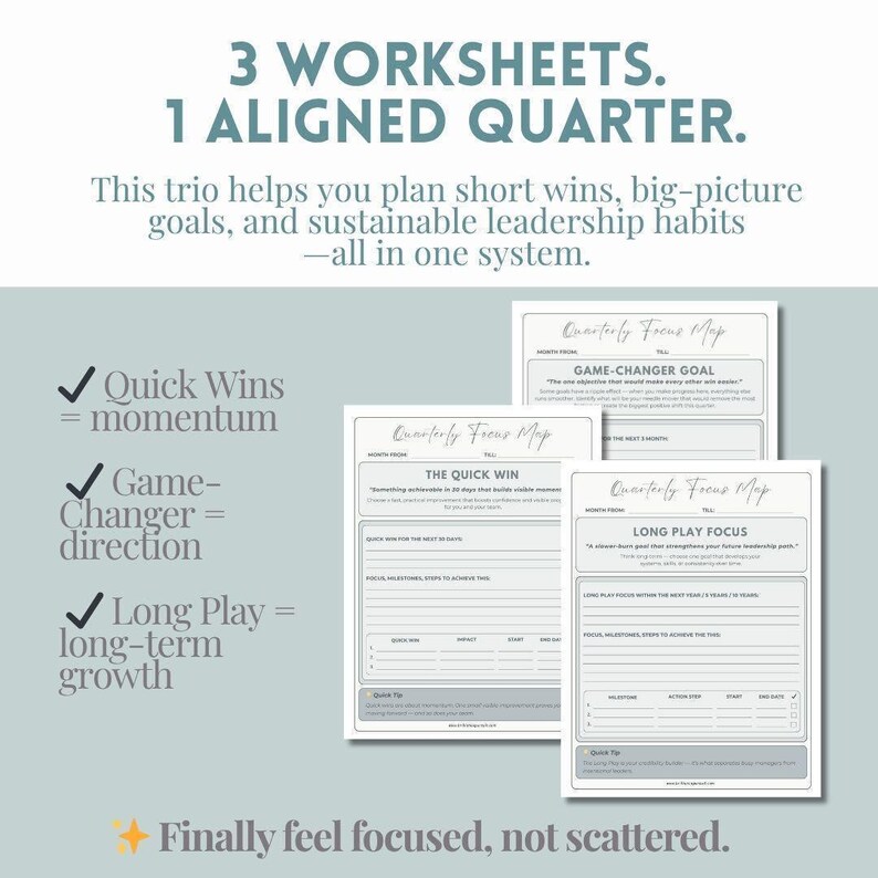 Leadership Goal Tracker Worksheet Template Executive Focus Planning System Professional Productivity Framework Digital Download Men Business Goal Setting Tools ADHD Management System Quarterly Performance Planning Guide 12 Week Framework