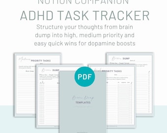 Szablon zrzutu pamięci ADHD: Drukowany rejestr zadań priorytetowych (do pobrania w formacie PDF)
