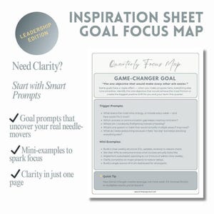 12 Week Year Task Tracker Digital Goal Planner Leadership Focus Worksheet Quarterly Planning Printable Men Executive Productivity Adhd Brain image 6