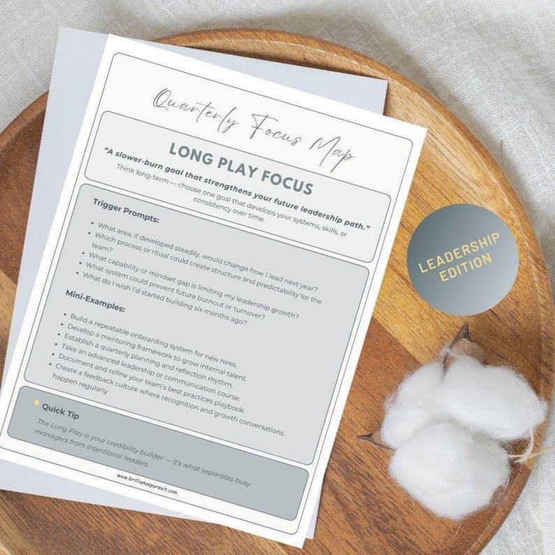 12 Week Year Task Tracker Digital Goal Planner Leadership Focus Worksheet Quarterly Planning Printable Men Executive Productivity Adhd Brain image 12