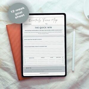 12 Week Year Task Tracker Digital Goal Planner Leadership Focus Worksheet Quarterly Planning Printable Men Executive Productivity Adhd Brain image 11