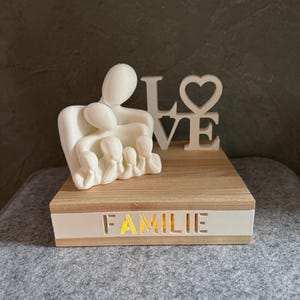 Lichterbox Familie, Lichterbox Familie, beleuchtete klötzchenbox, klötzbox , lichtbox, beleuchtete lichterbox, easy sticks,3D Dekoartikel