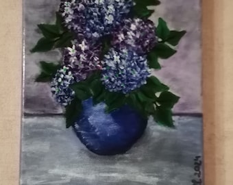 Hydrangeas acrylic on canvas