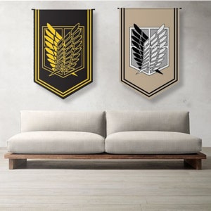 Attack On Titan Anime Banner Flag Cloth Curtain Hanging Poster Party Decor Flag | Titans Eren Levi Cosplay Shingeki no kyojin Manga Misaka