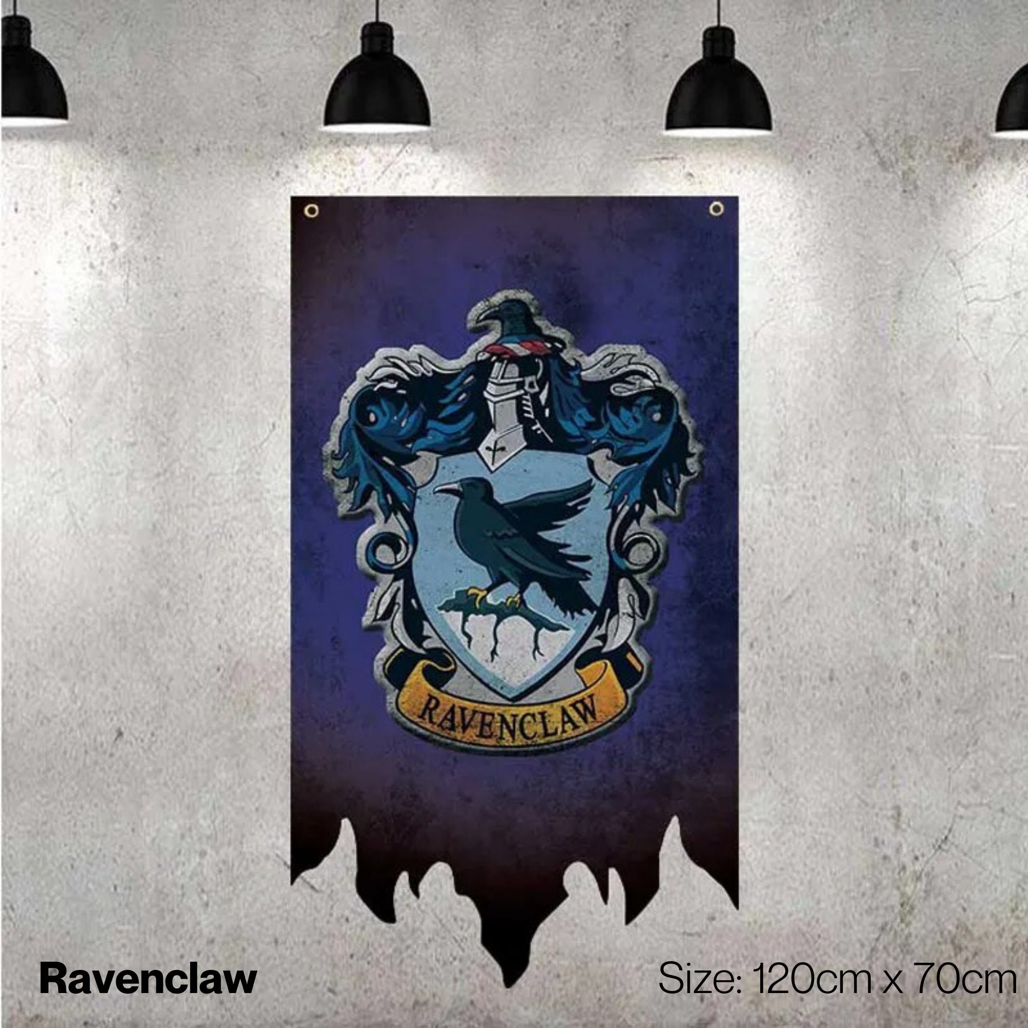 Hogwarts Houses Flag Banner Cloth Curtain Hanging Poster Party Decor ...