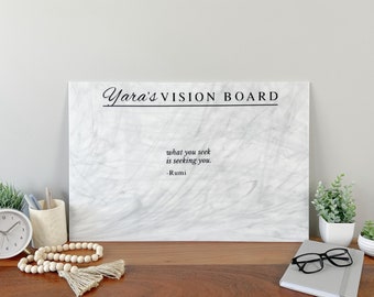 Marble Vision Board | Islamic Vision Board Sign | Vision Board | Manifestation Board | Dream Board |Muslim Vision Board |Custom Vision Board