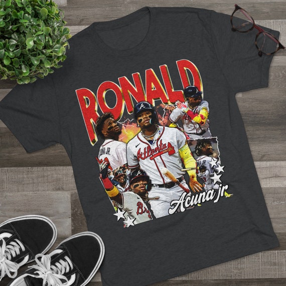 Ronald Acuña Jr. 90's Retro Vintage Style T-shirt - a Nostalgic Tribute to  One of Baseball's Brightest Stars! - Etsy UK