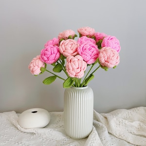 Crochet Rose flower, crochet Bouquet, Wedding Accessories, Personalized Gift for Lover, Home Decoration, Desk Decoration,Single Rose