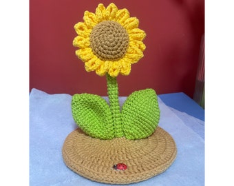 Crochet Phone Stand, Crochet Tulipa Gesneriana, Sunflower Tulip Phone Stand ,Cellphone Holder, Crochet Floral Blossom, Gift for Mom