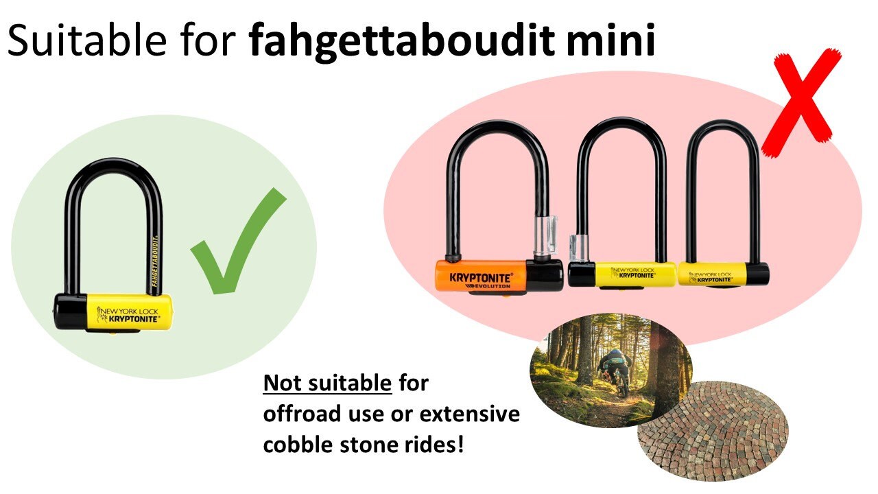 Bike Lock Mount for Kryptonite New York Fahgettaboudit Mini Etsy