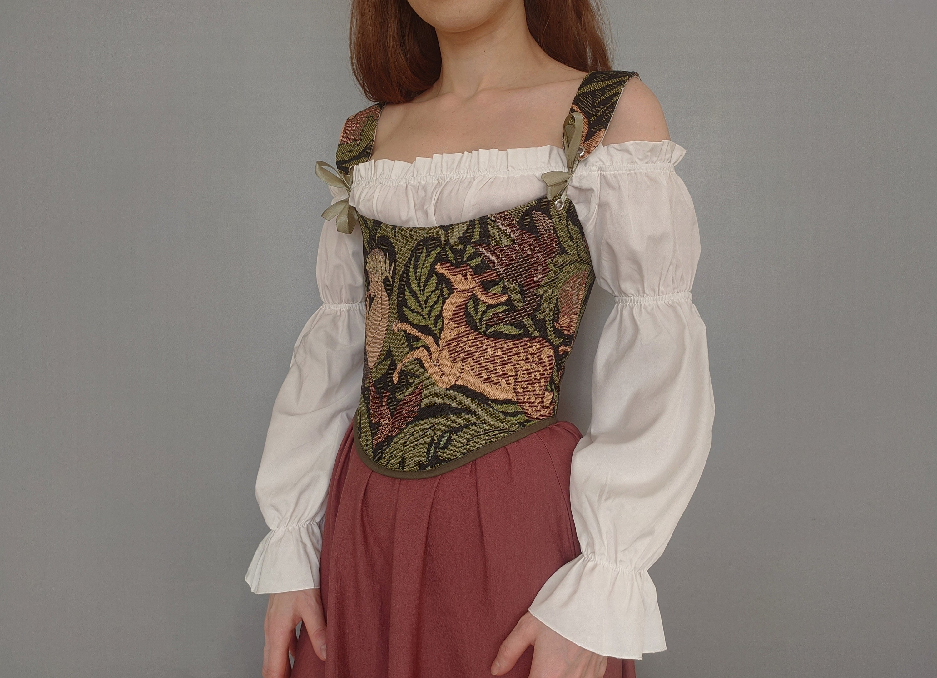 Medieval Renaissance Corset Dress, Custom Made, Choose Pieces