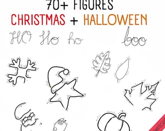 70 printable wire bending patterns for christmas and halloween, knitted wire art templates, printable tricotin patterns