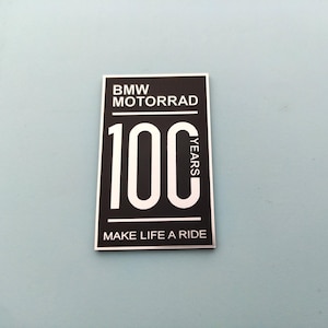 Autocollant 100e anniversaire noir pour moto BMW de haute qualité, revêtement en aluminium, plastique r1250gs, r1200, bmw motorrad, motos bmw