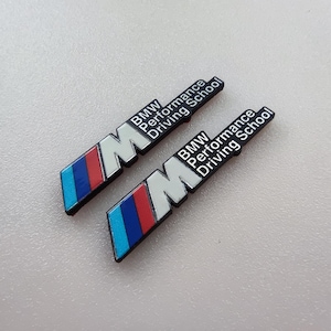 4-delige BMW M Performance-rijschoolsticker – 5,1 cm zelfklevende plastic embleemsticker voor auto, laptop, helm