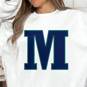 M Initial Sweater - Etsy