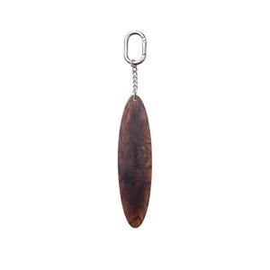 Standard nyckelring med träetikett (stor / cocobolo)