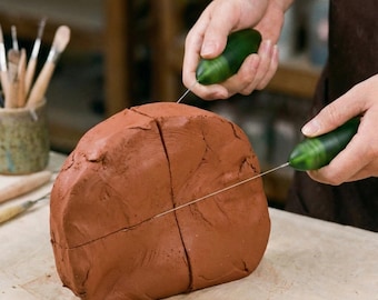 Coupe-fil ergonomique pour poterie, fil d'acier remplaçable, outil 3D pour faire de la pâte à modeler en résine