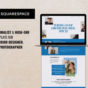 Interior Design Squarespace Website Template | Squarespace 7.1 Template | Interior Designer | Portfolio Template | Minimalist & high-end