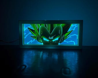 Majin Vegeta - LED Night Light | Color Changing | USB Plug + Remote (Fan Art)