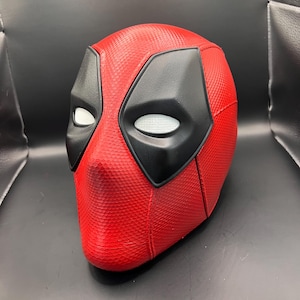 Handmade Deadpool Mask / Helmet - Movie Accurate Replica Wearable, or Displayable! Perfect for Halloween, or Cosplay. 3D Printed