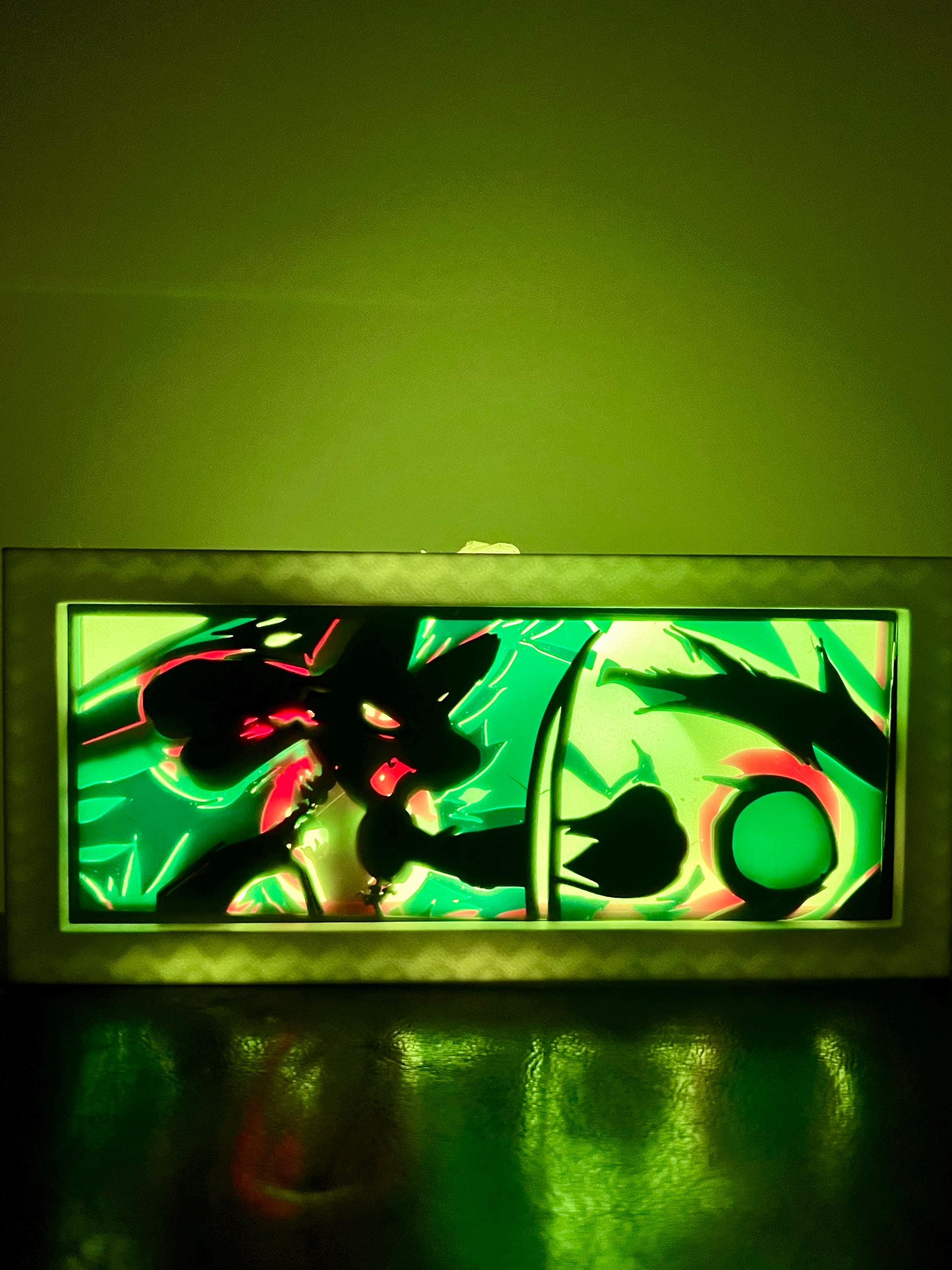 Lucario - LED Night Light | Color Changing | USB Plug + Remote (Fan Art)