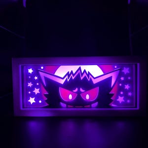 Gengar - LED Night Light | Color Changing | USB Plug + Remote (Fan Art)