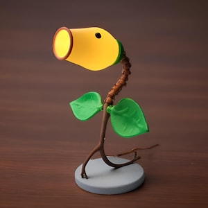 関節式植物LEDデスクランプ3Dプリント彫像キットフィギュアモデル装飾寝室テーブルライト照明ランタンリビングルームオタク