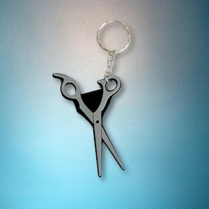 Custom Scissors NFC Keychain: Tap to Connect, Digital Business Card