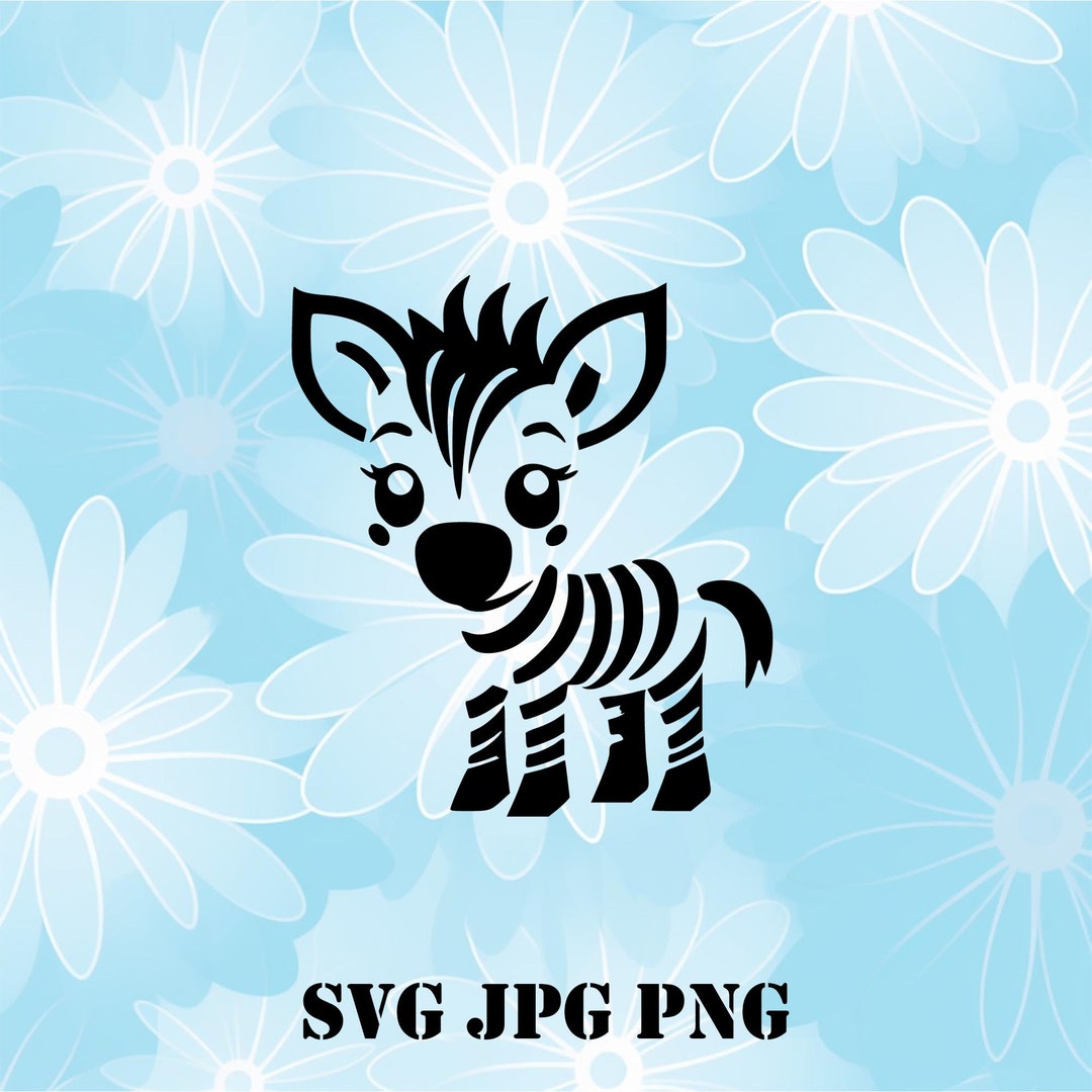 Baby Zebra SVG Vector Graphic Etsy