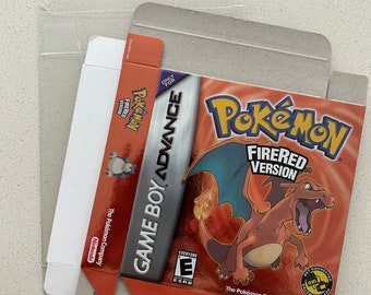 Pokemon Fire Red (Nintendo Game Boy Advance GBA) Box + Protector