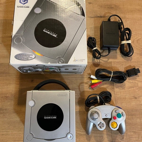 Nintendo GameCube System Platinum Console Complete Box Boxed