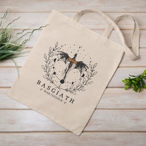 Basgiath War College | Eco Tote Bag | Reusable | Cotton Canvas Tote Bag | Sustainable Bag | Perfect Gift | Christmas | The Empyrean Series