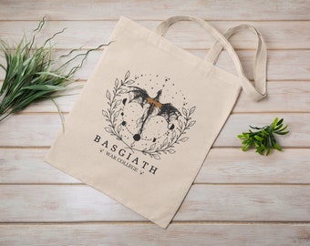 Basgiath War College | Eco Tote Bag | Reusable | Cotton Canvas Tote Bag | Sustainable Bag | Perfect Gift | Christmas | The Empyrean Series