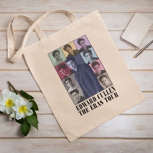 Edward Cullen The Eras Tour Eco Tote Bag Cotton Canvas Tote Bag Sustainable Perfect Gift  Twilight Series