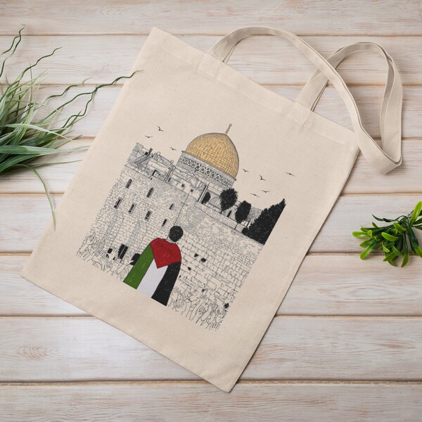 Freies Palästina | Öko Tasche | Wiederverwendbar | Baumwoll-Canvas-Einkaufstasche | Nachhaltige Tasche | Free Gaza Tragetasche | Gaza Unterstützung | Gaza Tragetasche