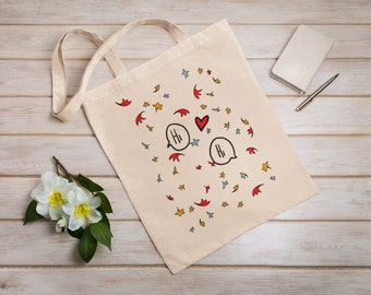 Heartstopper Leaves | Eco Tote Bag | Reusable | Cotton Canvas Tote Bag | Sustainable Bag | Perfect Gift