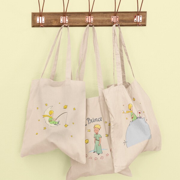 Le Petit Prince | fourre-tout écologique | Réutilisable | fourre-tout en toile de coton | Sac durable | Cadeau parfait | Sac Le Petit Prince